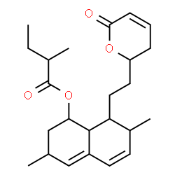 ChemSpider 2D Image | 3,7-Dimethyl-8-[2-(6-oxo-3,6-dihydro-2H-pyran-2-yl)ethyl]-1,2,3,7,8,8a-hexahydro-1-naphthalenyl 2-methylbutanoate | C24H34O4