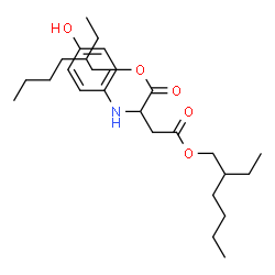 ChemSpider 2D Image | Bis(2-ethylhexyl) N-(4-hydroxyphenyl)aspartate | C26H43NO5