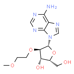ChemSpider 2D Image | 9-[2-O-(2-Methoxyethyl)-beta-D-xylofuranosyl]-9H-purin-6-amine | C13H19N5O5