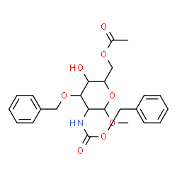 ChemSpider 2D Image | Methyl 6-O-acetyl-3-O-benzyl-2-{[(benzyloxy)carbonyl]amino}-2-deoxyhexopyranoside | C24H29NO8