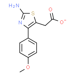 ChemSpider 2D Image | [2-Amino-4-(4-methoxyphenyl)-1,3-thiazol-5-yl]acetate | C12H11N2O3S