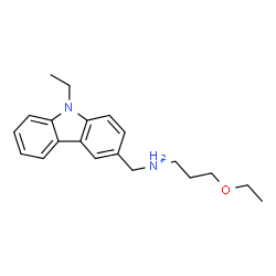 ChemSpider 2D Image | 3-Ethoxy-N-[(9-ethyl-9H-carbazol-3-yl)methyl]-1-propanaminium | C20H27N2O