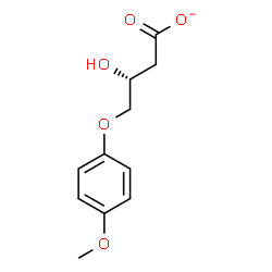 ChemSpider 2D Image | (3R)-3-Hydroxy-4-(4-methoxyphenoxy)butanoate | C11H13O5
