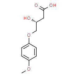 ChemSpider 2D Image | (3R)-3-Hydroxy-4-(4-methoxyphenoxy)butanoic acid | C11H14O5