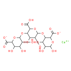 ChemSpider 2D Image | Calcium hexopyranuronosyl-(1->4)hexopyranuronosyl-(1->4)hexopyranuronate | C18H24CaO19