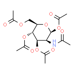 ChemSpider 2D Image | 2-Acetamido-1,3,4,6-tetra-O-acetyl-2-deoxy-beta-D-mannopyranose | C16H23NO10