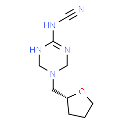ChemSpider 2D Image | {5-[(2R)-Tetrahydro-2-furanylmethyl]-1,4,5,6-tetrahydro-1,3,5-triazin-2-yl}cyanamide | C9H15N5O