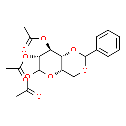 ChemSpider 2D Image | 1,2,3-Tri-O-acetyl-4,6-O-benzylidene-L-idopyranose | C19H22O9