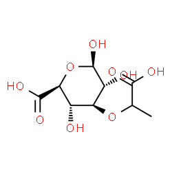 ChemSpider 2D Image | 3-O-(1-Carboxyethyl)-beta-D-glucopyranuronic acid | C9H14O9