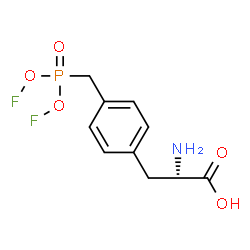 ChemSpider 2D Image | 4-{[Bis(fluorooxy)phosphoryl]methyl}phenylalanine | C10H12F2NO5P