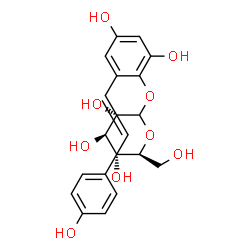 ChemSpider 2D Image | 2,4-Dihydroxy-6-[(E)-2-(4-hydroxyphenyl)vinyl]phenyl L-glucopyranoside | C20H22O9