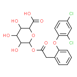 ChemSpider 2D Image | 1-O-{[2-(2,4-Dichlorophenoxy)phenyl]acetyl}hexopyranuronic acid | C20H18Cl2O9