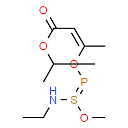 ChemSpider 2D Image | Isopropyl (4E,7Z)-4-methoxy-7-methyl-6-oxa-4lambda~4~-thia-3-aza-5-phosphanona-4,7-dien-9-oate | C10H20NO4PS