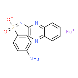 ChemSpider 2D Image | Sodium 4-amino-N-(2-quinoxalinyl)benzenesulfonimidate | C14H11N4NaO2S