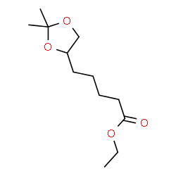 ChemSpider 2D Image | Ethyl 5-(2,2-dimethyl-1,3-dioxolan-4-yl)pentanoate | C12H22O4