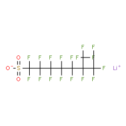 ChemSpider 2D Image | Lithium 1,1,2,2,3,3,4,4,5,5,6,7,7,7-tetradecafluoro-6-(trifluoromethyl)-1-heptanesulfonate | C8F17LiO3S