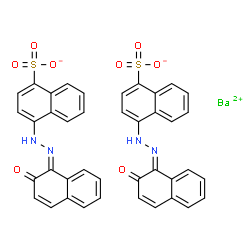 ChemSpider 2D Image | Barium bis{4-[(2Z)-2-(2-oxo-1(2H)-naphthalenylidene)hydrazino]-1-naphthalenesulfonate} | C40H26BaN4O8S2