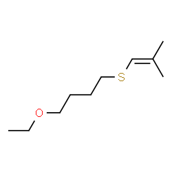 ChemSpider 2D Image | 1-Ethoxy-4-[(2-methyl-1-propen-1-yl)sulfanyl]butane | C10H20OS