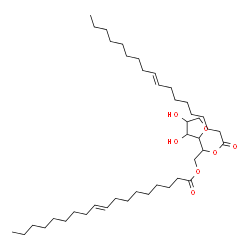 ChemSpider 2D Image | 3,6-Anhydro-1,2-di-O--(9E)-9-octadecenoylhexitol | C42H76O7