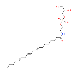 ChemSpider 2D Image | 2,3-Dihydroxypropyl 2-[(5E,8E,11E,14E)-5,8,11,14-icosatetraenoylamino]ethyl hydrogen phosphate | C25H44NO7P