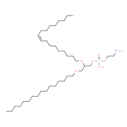 ChemSpider 2D Image | 2-Aminoethyl 3-(hexadecyloxy)-2-[(9Z)-9-octadecen-1-yloxy]propyl hydrogen phosphate | C39H80NO6P