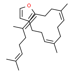 ChemSpider 2D Image | 3-[(3Z,7Z,11Z)-4,8,12,16-Tetramethyl-3,7,11,15-heptadecatetraen-1-yl]furan | C25H38O