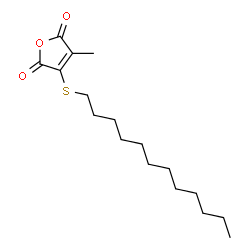 ChemSpider 2D Image | 3-(Dodecylsulfanyl)-4-methyl-2,5-furandione | C17H28O3S