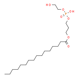 ChemSpider 2D Image | 3-{[Hydroxy(2-hydroxyethoxy)phosphoryl]oxy}propyl palmitate | C21H43O7P