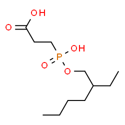 ChemSpider 2D Image | 3-{[(2-Ethylhexyl)oxy](hydroxy)phosphoryl}propanoic acid | C11H23O5P