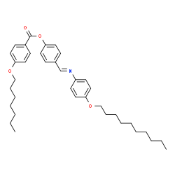 ChemSpider 2D Image | 4-[(E)-{[4-(Decyloxy)phenyl]imino}methyl]phenyl 4-(heptyloxy)benzoate | C37H49NO4