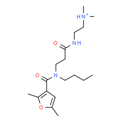 ChemSpider 2D Image | 2-{[N-Butyl-N-(2,5-dimethyl-3-furoyl)-beta-alanyl]amino}-N,N-dimethylethanaminium | C18H32N3O3
