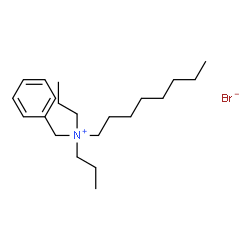ChemSpider 2D Image | N-Benzyl-N,N-dipropyl-1-octanaminium bromide | C21H38BrN