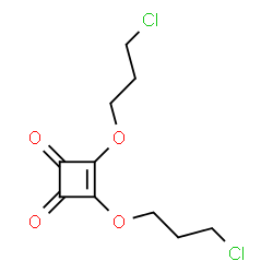 ChemSpider 2D Image | 3,4-Bis(3-chloropropoxy)-3-cyclobutene-1,2-dione | C10H12Cl2O4