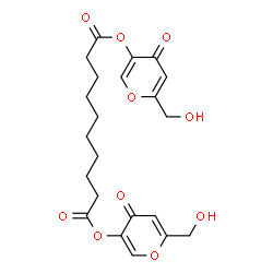 ChemSpider 2D Image | Bis[6-(hydroxymethyl)-4-oxo-4H-pyran-3-yl] sebacate | C22H26O10