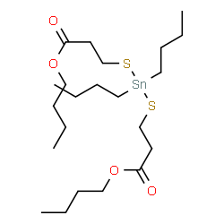 ChemSpider 2D Image | Butyl 5,5-dibutyl-9-oxo-10-oxa-4,6-dithia-5-stannatetradecan-1-oate | C22H44O4S2Sn