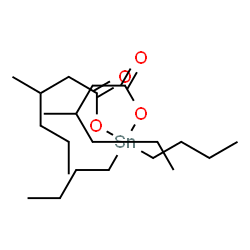 ChemSpider 2D Image | Dibutyl{bis[(3-methylhexanoyl)oxy]}stannane | C22H44O4Sn