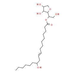 ChemSpider 2D Image | 1,4-Anhydro-5-O-[(9E)-12-hydroxy-9-octadecenoyl]hexitol | C24H44O7