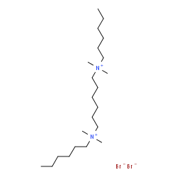 ChemSpider 2D Image | N,N'-Dihexyl-N,N,N',N'-tetramethyl-1,6-hexanediaminium dibromide | C22H50Br2N2