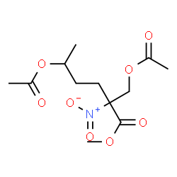 ChemSpider 2D Image | Methyl 5-acetoxy-2-(acetoxymethyl)-2-nitrohexanoate | C12H19NO8