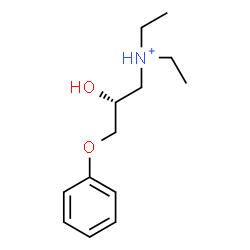 ChemSpider 2D Image | (2R)-N,N-Diethyl-2-hydroxy-3-phenoxy-1-propanaminium | C13H22NO2