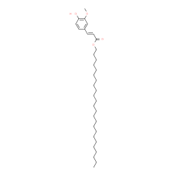 ChemSpider 2D Image | Tetracosyl (2E)-3-(4-hydroxy-3-methoxyphenyl)acrylate | C34H58O4
