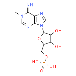 ChemSpider 2D Image | 1-Methyl-9-(5-O-phosphonopentofuranosyl)-1,9-dihydro-6H-purin-6-imine | C11H16N5O7P