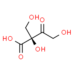 ChemSpider 2D Image | (2S)-2,4-Dihydroxy-2-(hydroxymethyl)-3-oxobutanoic acid | C5H8O6