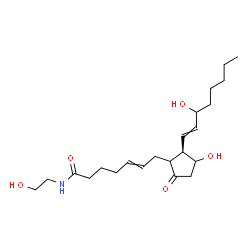 ChemSpider 2D Image | (8xi)-11,15-Dihydroxy-N-(2-hydroxyethyl)-9-oxoprosta-5,13-dien-1-amide | C22H37NO5