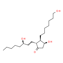 ChemSpider 2D Image | (9alpha,15R)-1,9,15-Trihydroxyprost-13-en-11-one | C20H36O4
