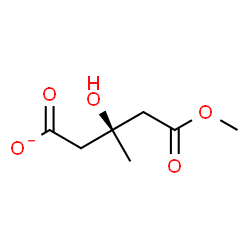 ChemSpider 2D Image | (3S)-3-Hydroxy-5-methoxy-3-methyl-5-oxopentanoate | C7H11O5