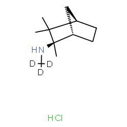 ChemSpider 2D Image | (1S,2R,4R)-2,3,3-Trimethyl-N-(~2~H_3_)methylbicyclo[2.2.1]heptan-2-amine hydrochloride (1:1) | C11H19D3ClN