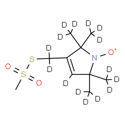 ChemSpider 2D Image | {2,2,5,5-Tetrakis[(~2~H_3_)methyl]-3-{[(methylsulfonyl)sulfanyl](~2~H_2_)methyl}(~2~H)-2,5-dihydro-1H-pyrrol-1-yl}oxidanyl | C10H3D15NO3S2