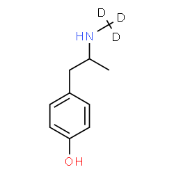 ChemSpider 2D Image | 4-{2-[(~2~H_3_)Methylamino]propyl}phenol | C10H12D3NO