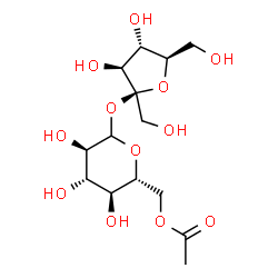 ChemSpider 2D Image | beta-D-Fructofuranosyl 6-O-acetyl-D-glucopyranoside | C14H24O12